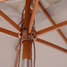 Parasol rectangulaire inclinable bois polyester haute densité 2L x 1,5l x 2,3H m gris clair
