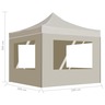 vidaXL Tente de réception pliable avec parois Aluminium 3 x 3 m Crème