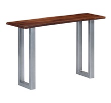 vidaXL Table console 115 x 35 x 76 cm Bois d'acacia massif et fer
