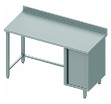 Table Inox Professionnelle Avec 1 Porte - Profondeur 700 - Stalgast - 1400x700
