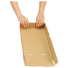 Caisse carton télescopique blanche simple cannelure 70x50x10/18 cm (lot de 20)