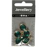 6 pendentifs pour bijoux 15 à 20 cm - Vert et doré