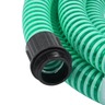 Vidaxl tuyau d'aspiration avec raccords en laiton 5 m 25 mm vert