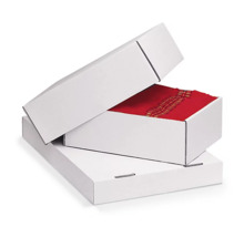 Caisse carton télescopique blanche simple cannelure 60x40x10/18 cm (colis de 25)