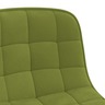 Vidaxl chaise pivotante de salle à manger vert clair velours