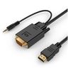 LINEAIRE Câble HDMI mâle - VGA + Audio mâle - 1,80 m