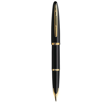 Waterman carène stylo plume  noir  plume moyenne 18k  encre bleue  coffret cadeau