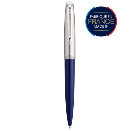 Waterman emblème stylo bille  bleu  recharge bleue pointe moyenne  coffret cadeau