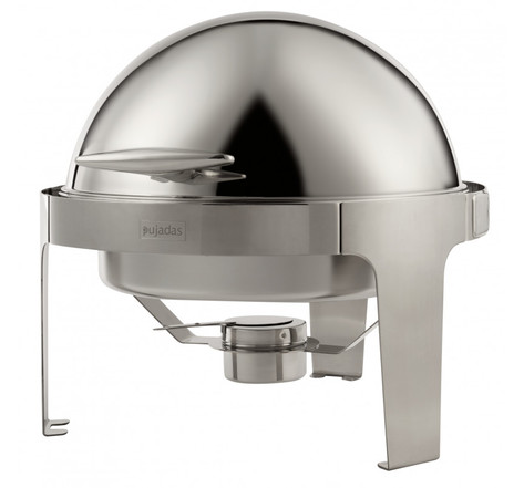 Chafing dish rond avec couvercle roll top 6 l - pujadas -  - acier inoxydable6 x485mm