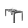 Table de Salle a Manger rectangulaire - Noir marbre - L 180 x P 90 x H 79 cm - MARMO