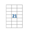 Lot de 500 planches étiquettes autocollantes blanches sur feuille a4 : 70 x 42 3 mm (21 étiquettes)