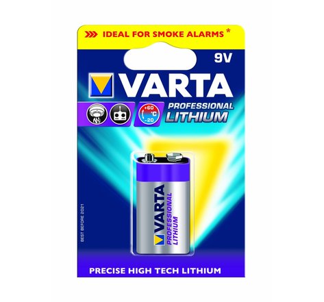 Pile bloc 9 V lithium 'Professional Lithium' VARTA