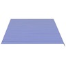 vidaXL Tissu de remplacement pour auvent Bleu et blanc 5x3,5 m