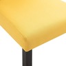 Vidaxl chaises de salle à manger 6 pièces jaune tissu
