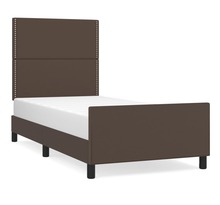 Vidaxl cadre de lit avec tête de lit marron 80x200 cm similicuir