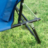 Bain de soleil pliable transat inclinable 4 positions chaise longue de lecture 3 coussins fournis bleu