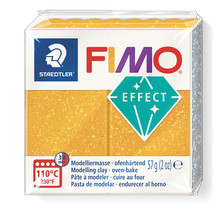 Pâte Fimo 57 g Effect pailletée Doré 8020.112