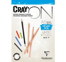 Bloc cray'on a5 - 50 feuilles - 120g - clairefontaine