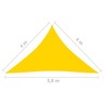 Vidaxl voile de parasol tissu oxford triangulaire 4x4x5,8 m jaune