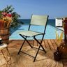 Chaise de jardin pliable en acier Elba