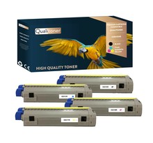Qualitoner x4 toners 44844508 (noir + cyan + magenta + jaune) compatible pour oki