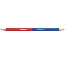 Crayon de couleur héxagonal original 87 mine 2 5 mm rouge / bleu à l'unité stabilo