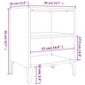 vidaXL Tables de chevet 2 Pièces blanc et chêne sonoma 40x30x50 cm
