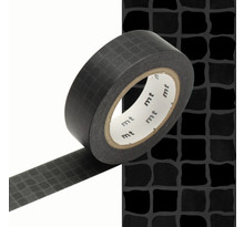 Masking tape mt carrelage noir - wobble tile black