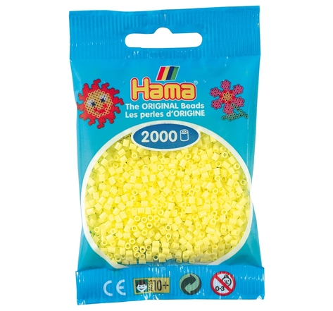 2 000 perles mini (petites perles ø2 5 mm) jaune pastel