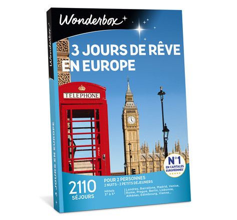 Coffret cadeau - WONDERBOX - 3 jours de rêve en Europe