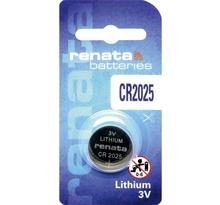 Blister de 1 Pile bouton lithium CR2025 3V 165 mAh RENATA
