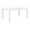 Vidaxl table de jardin blanc 150x90x72 cm plastique aspect de rotin