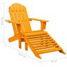 Vidaxl chaise de jardin adirondack avec pouf bois de sapin orange
