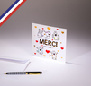 Carte simple All you need is love créée et imprimée en France sur papier certifié PEFC - Merci pour tout ! Chats