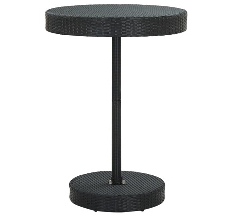 Vidaxl table de jardin noir 75 5x106 cm résine tressée