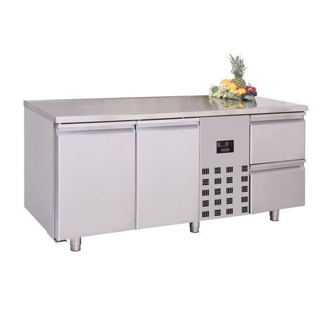 Table réfrigérée positive avec tiroirs à droite série 700 - 1 à 3 portes - combisteel - r290 - rvs aisi 20121785x700632pleine 2270x