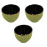 3 tasses en fonte vert et bronze - 0 15 L