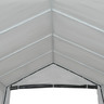Tente garage carport dim. 6l x 3,6l x 2,75h m acier galvanisé robuste pe haute densité 195 g/m² imperméable anti-uv blanc gris