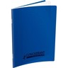 Cahier 140 pages seyès 90 g  couverture polypropylène bleu  format 17 x 22 cm  CONQUERANT