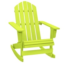 Vidaxl chaise à bascule de jardin adirondack bois de sapin massif vert