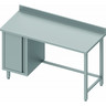 Table inox professionnelle avec porte a gauche - gamme 700 - stalgast -  - acier inoxydable1900x700 x700x100mm