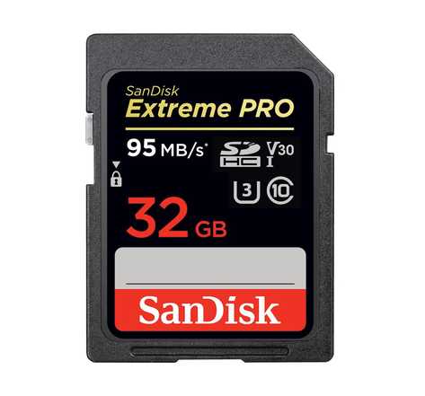 Carte mémoire Secure Digital (SD) Sandisk Extreme Pro 32Go SDHC