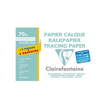 Papier calque - 21 x 29,7 cm - 12 feuilles - 70g - Clairefontaine 96853