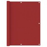 Vidaxl écran de balcon rouge 120x500 cm tissu oxford