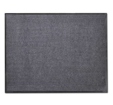 Vidaxl tapis d'entrée pvc gris 90 x 150 cm