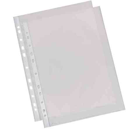 Sachet de 100 pochettes perforées A4 en polypropylène lisse 4/100e incolore ESSELTE
