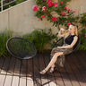 Tectake lot de 2 chaises de jardin santana - rose vif