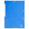 Chemise 3 rabats + elastique A4 cap 35 mm carte Bleu EXACOMPTA