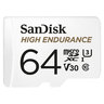Sandisk sandisk high endurance microsdxc uhs-i u3 v30 64 go + adaptateur sd