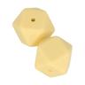 2 perles silicone hexagonales - 17 mm - jaune